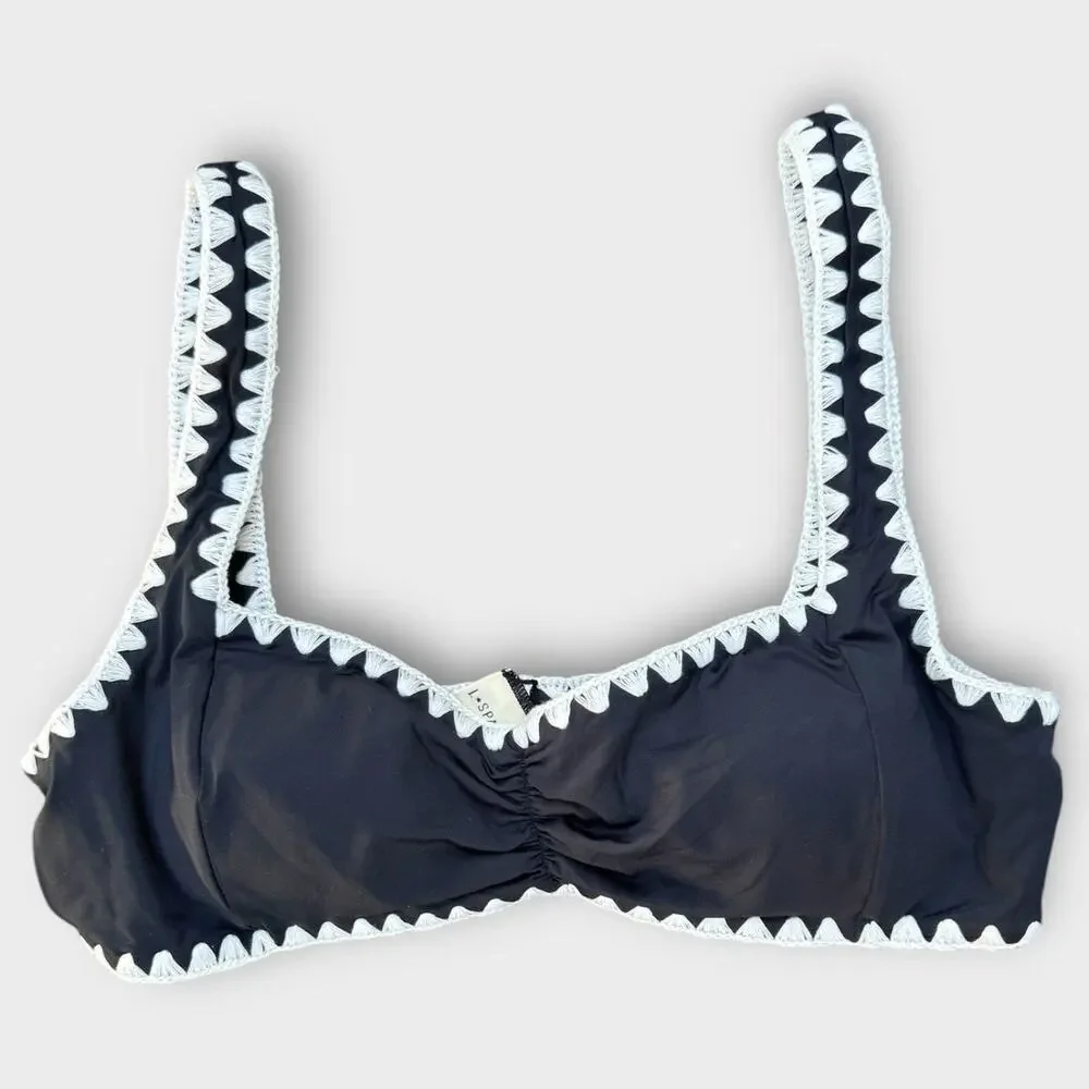 LSPACE Effie Shirred Swim Top Size DD